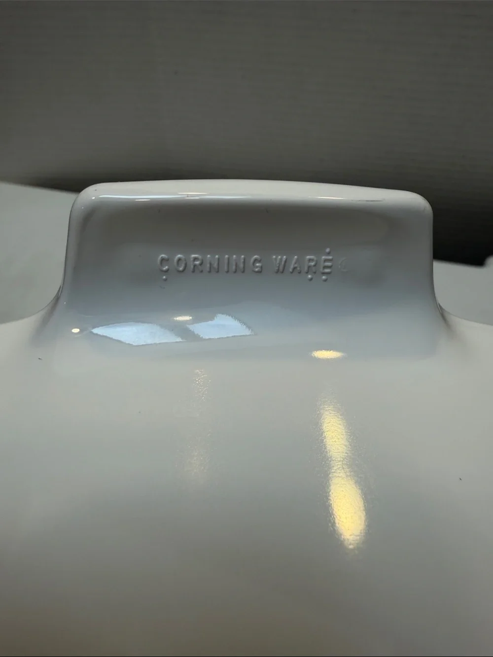 Corningware White Casserole Dish 1.5 L with Peach Floral Pattern and Glass Lid
